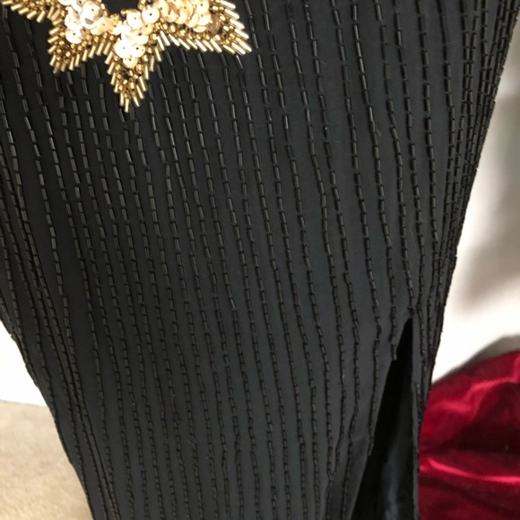 Pageant Shop Black & Gold Beaded Formal Dress - Picture 4 of 8